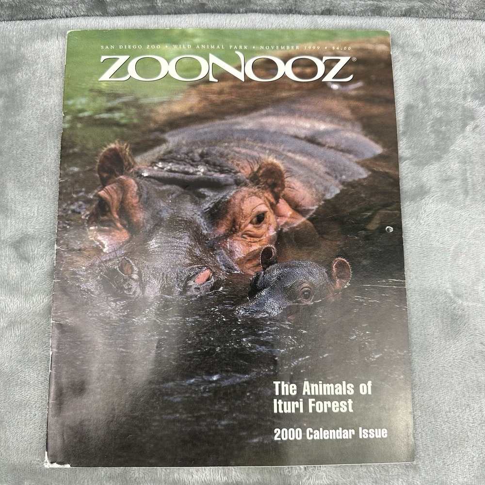 ZooNooz San Diego Zoo / Wild Animal Park Magazine November 1999 / 2000 Calendar